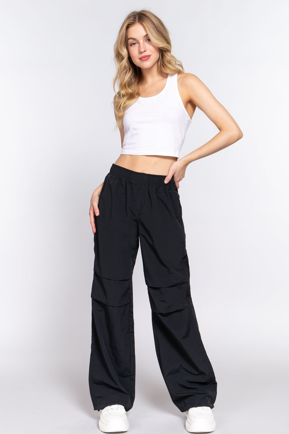 Waist Elastic Parachute Pants